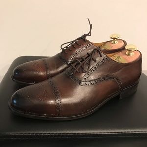 Nordstrom brown leather Oxford made in Italy 8